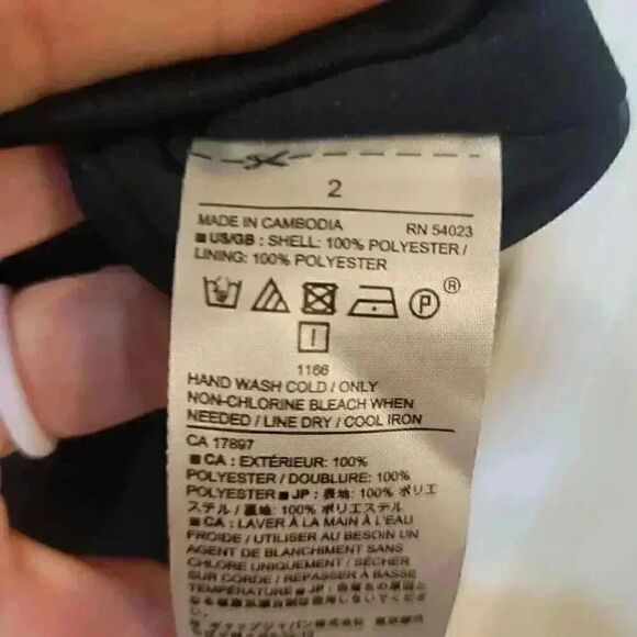 Banana Republic Women's Navy Blue Polyester Accordion Pleated Geo Print Maxi Ski - Picture 6 of 14